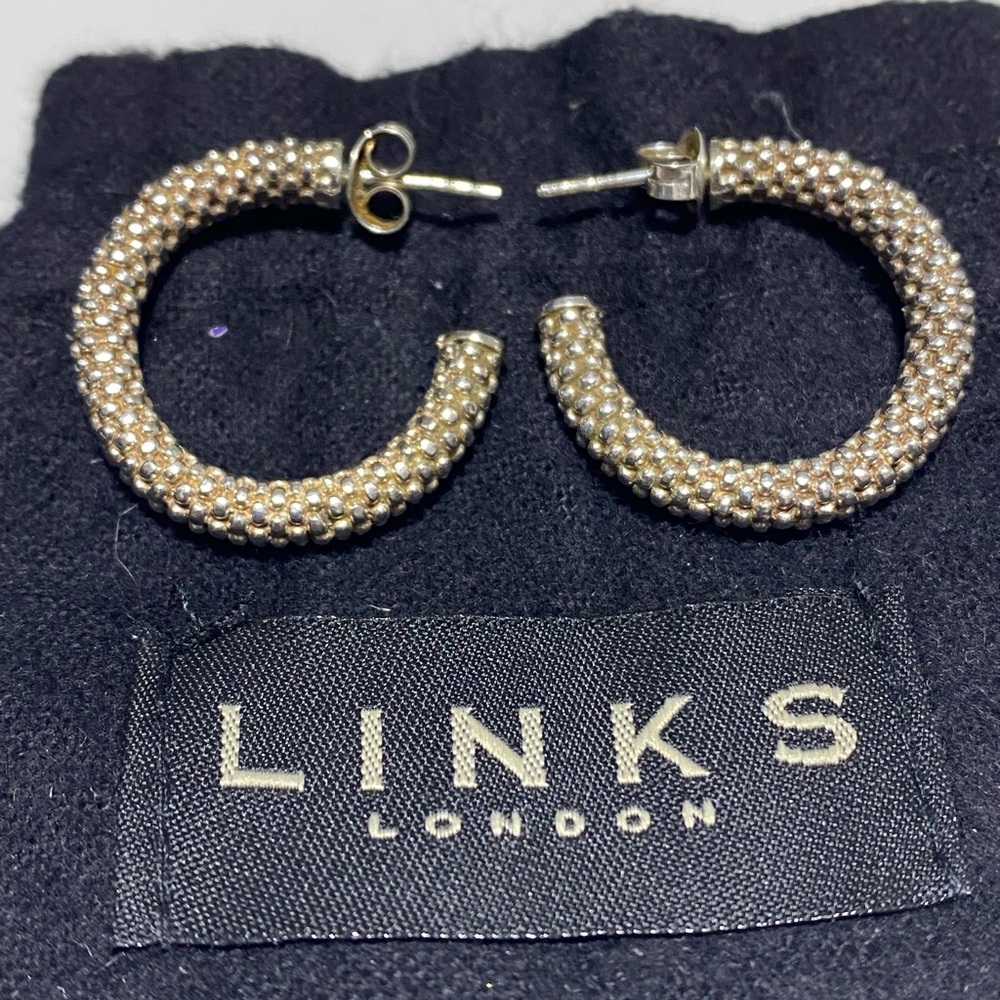 Links of London Effervescent Silver Hoop Earrings